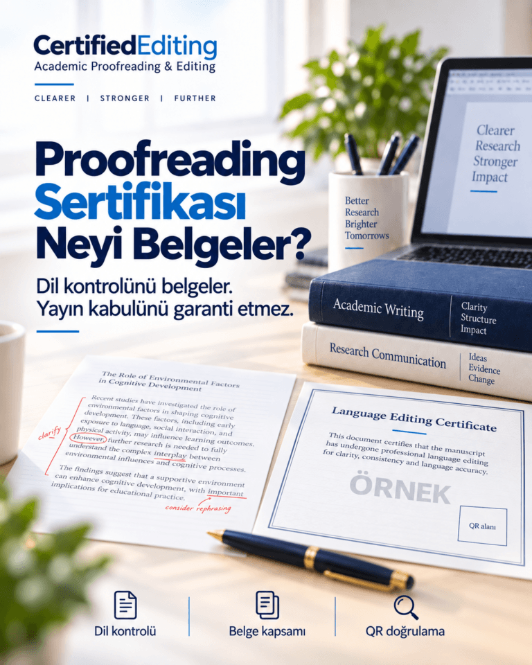 Proofreading Sertifikası Nedir? Dergiye Gönderirken Neyi Belgeler?