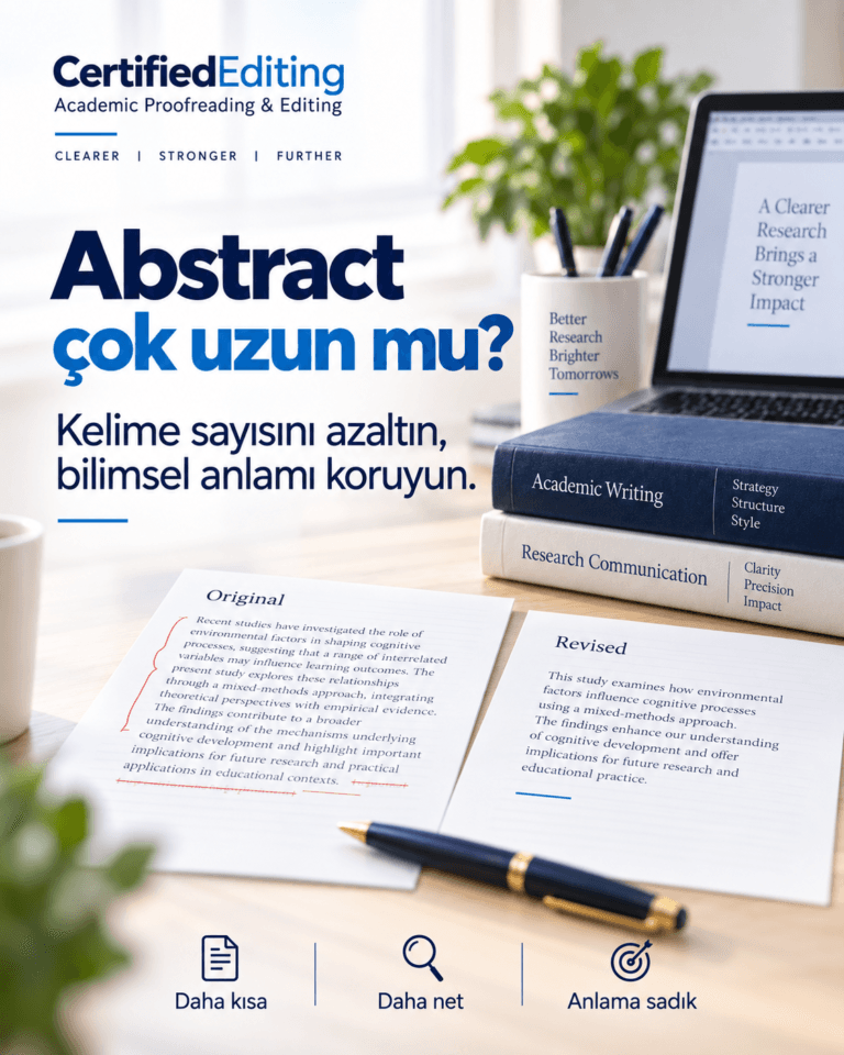 Abstract Kelime Sınırını Aşıyorsa: Anlamı Koruyarak Nasıl Kısaltılır?